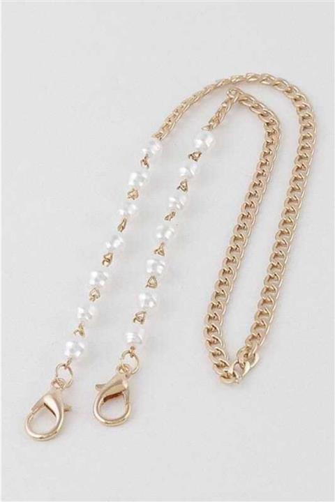 Klotho Design El Yapımı Tasarım Metal Zincir Ve Yüksek Kalite Cam Boncuk Maske Tutucusu