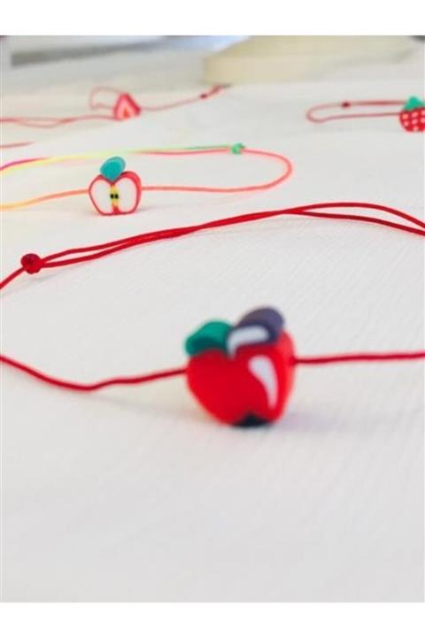 HÜMA 7 Kırmızı Silikon Halhal Elma