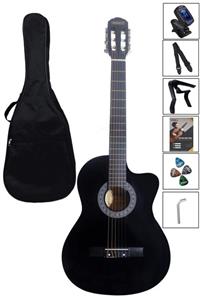 Midex Cg39xx Profesyonel Klasik Gitar Sap Ayarlı Siyah (ÇANTA AKORT ASKI CİHAZI CAPO METOD PENA)