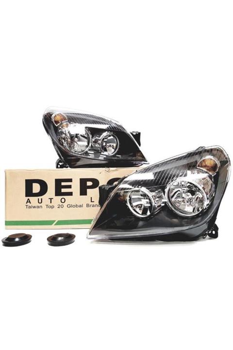 Depo Opel Astra H Sağ Far Siyah Zeminli