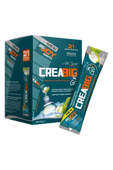 Bigjoy Sports Sports Creabig Creatine Micronized Amino Asit Yeşil Elma Aroma Tekli Sachet