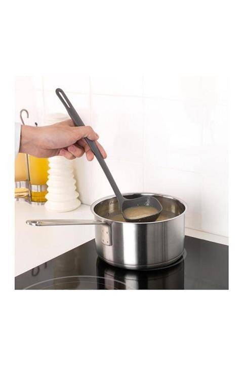 ZUZU MADE Gri Fullandad Sos Çorba Kepçesi Yanmaz Yapışmaz