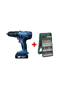 Bosch Gsb 180-lı 18v 2ah Darbeli Akülü Vidalama Şarjlı Matkap + 25 Parça Vidalama Ucu Seti