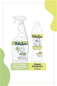 PUFFY LOVE Hayvan Dostu Tüy Tutmaz Tekstil spreyi 750 Ml + Köpek Şampuanı 370 Ml