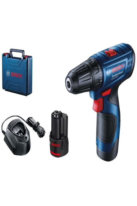 Bosch Professional GSR 120-LI Akülü Delme/Vidalama 12 Volt Li-ion 2 adet 2.0 Ah Akü Plastik Çanta