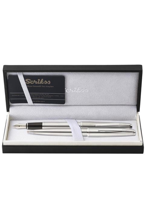 Scrikss 78m Dolma Kalem + Tükenmez Kalem Takım