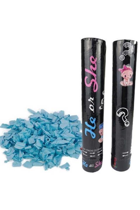 PartiVar Cinsiyet Belirleme Partisi Konfeti Mavi Erkek 30 Cm