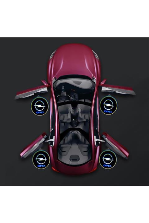 Waxen Opel Kapı Altı Pilli Led Logo Hd Lens Karanlık Ve Mesafe Sensörlü Led Işıklı Lamba
