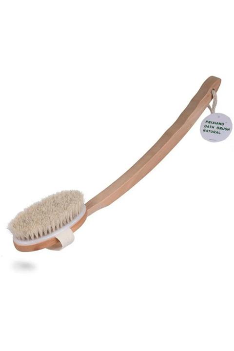 TİNEKE Selülit Karşıtı At Kılı Fırçası Doğal, Oval Saplı