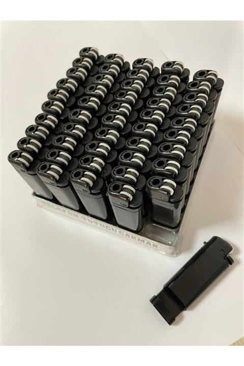 TACMET Siyah Telefon Tutacaklı Taşlı Çakmak Türkiye'de Ilk 1 Paket 50'li