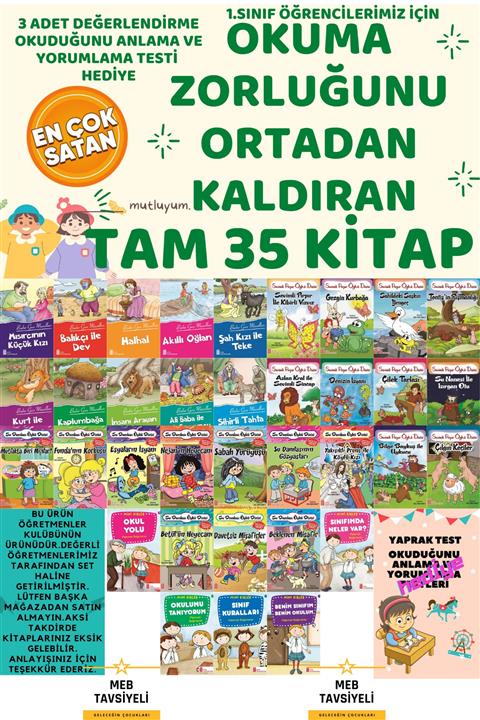 Timaş Yayınları 1.sınıf Öğrencileri Için Okumayı Sevdiren Ve Geliştiren Tam 35 Kitap