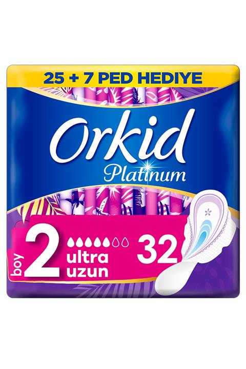 Orkid Platinum Hijyenik Ped Uzun Süper Fırsat Paketi 32 Ped