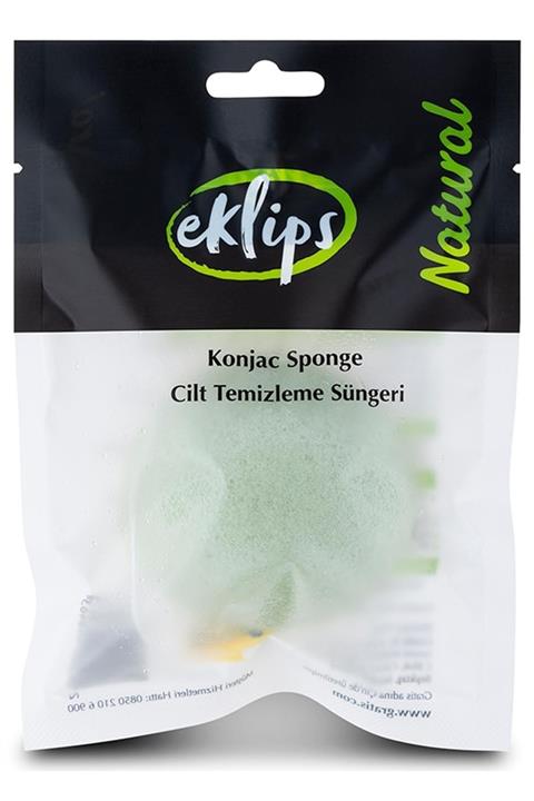 eklips Natural Konjac Cilt Temizleme Süngeri Yeşil