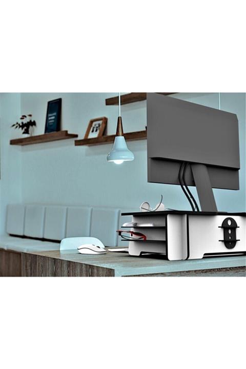 Loggia Ofis Dekor Monitör Yükseltici ve Çok Amaçlı Monitör Standı
