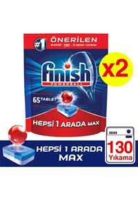 Finish Hepsi Bir Arada 130 Tablet Bulaşık Makinesi Deterjanı (65x2)