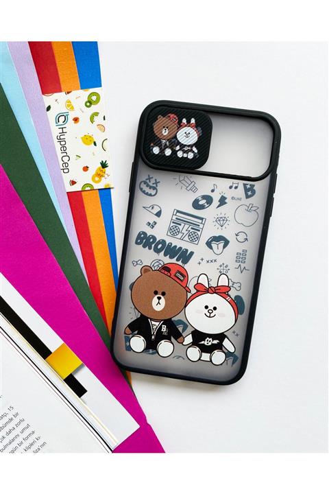 HyperCep Samsung Galaxy A21s Kamera Korumalı Sürgülü Baskılı Silikon Kılıf