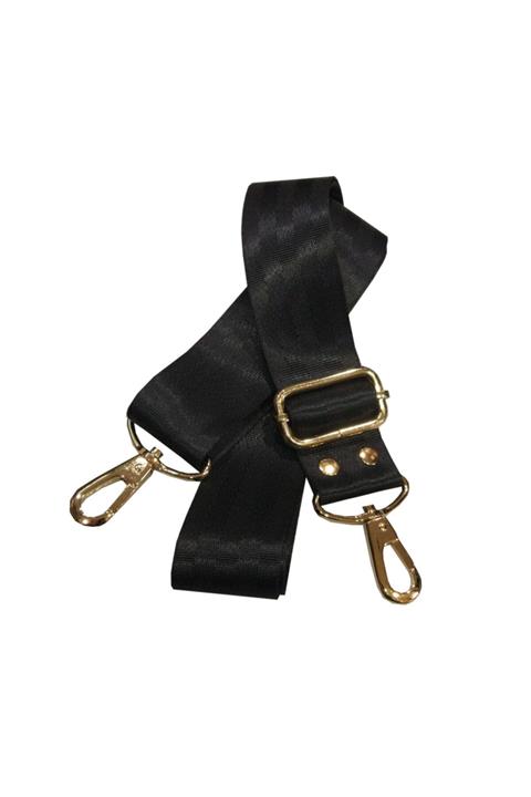 Kemer Dünyası Siyah Uzunluk Ayarlı Bayan Çanta Omuz Askısı