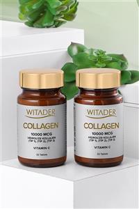 WITADER COLLAGEN (tip) 1-2-3 Hyaluronic Acid Vitamin C&d,Kırışıklıklar için Witader Collagen Takviyesi 2 Adet