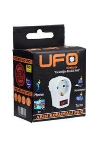 UFO Akım Korumalı Fiş Priz Beyaz