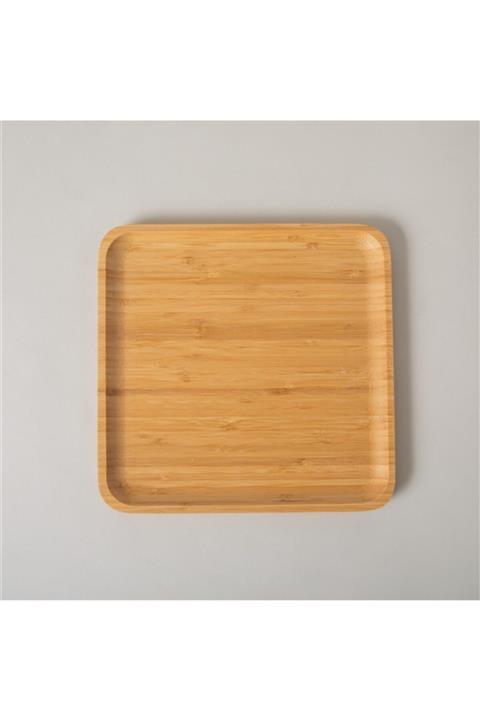 Chakra Fuji Bambu Kare Tabak 25x25 cm