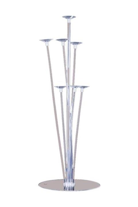 TEAMONE Balon Şeffaf Doğum Günü Ayaklı Balon Süsleme Standı 1 Adet 7'li