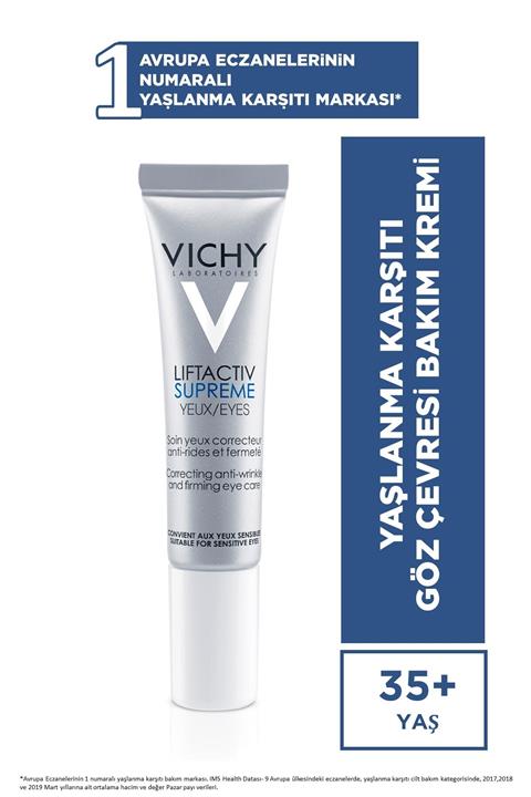 Vichy Liftactiv Supreme Yaşlanma Karşıtı Göz Çevresi Bakım Kremi 15 ml 3337871323332