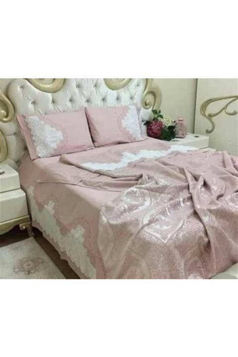 bursa çeyiz El Isı Dantel Pıke Takımı Dev Kampanyaa Carsafının Ikı Tarafıda Dantellı Ağır Model