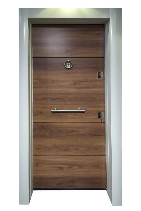 Tezdoor Tez1650 Saruhan Desen Düz Model Çelik Kapı, Daire Kapısı