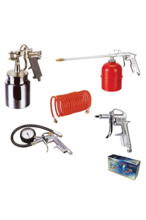 Hesaplı Hırdavat Max Extra Boya Tabanca Seti 5li Kit Set Havalı Alet Seti