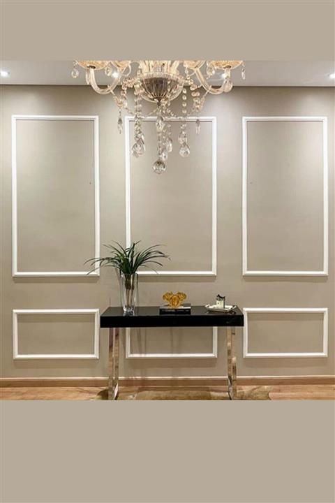 MrHY Dekoratif Boyanabilir 4 Cm Duvar Çıtası Kesimli Hazır Paket Çıta