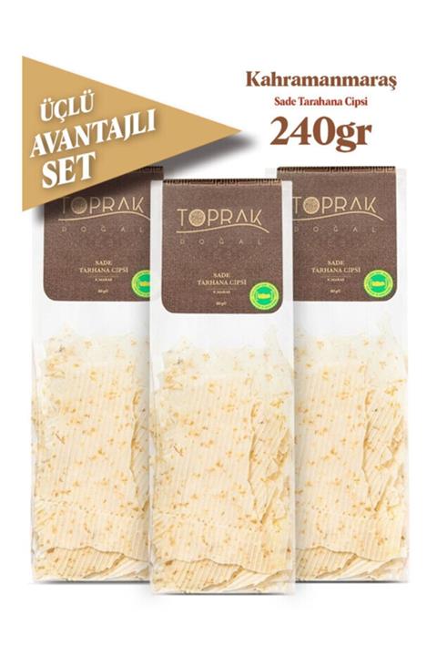 Toprak Doğal Sade Tarhana Cips Ekonomik 3'lü Set
