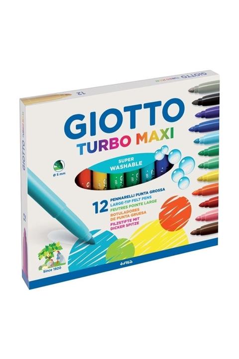 Giotto Gıotto Keçeli Kalem 12 Renk Turbo Maxı