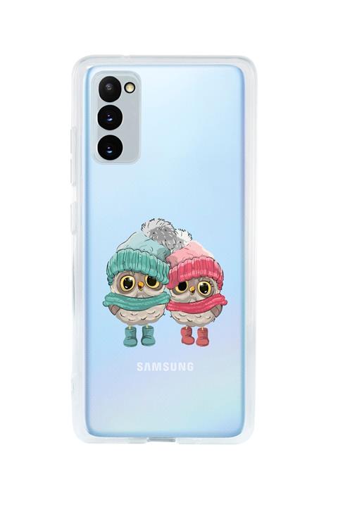 mooodcase Uyumlu Samsung S20 Fe Bereli Baykuş Desenli Premium Şeffaf Silikon Kılıf