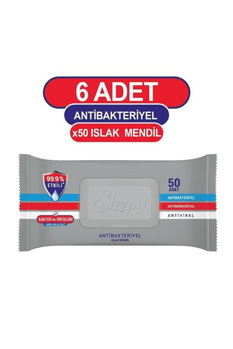 Sleepy Antibakteriyel Islak Havlu 6X50