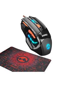 Everest Sgm-x7 Siyah Usb Oyuncu Mouse+pad