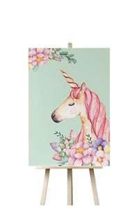 KendinYap Peaceful Unicorn - / Sayılarla Boyama Kanvas Tablo Seti-72*90 Cm (çerçeveye Gerili)