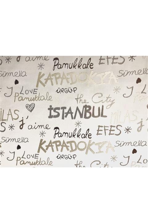 REALE Desenli Yazılı Koltuk/ Kırlent/ Berjer Kumaşı