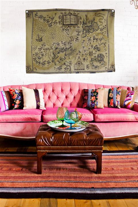 MODAZEY Çapulcular Haritası & Harry Potter Desenli Duvar Halısı