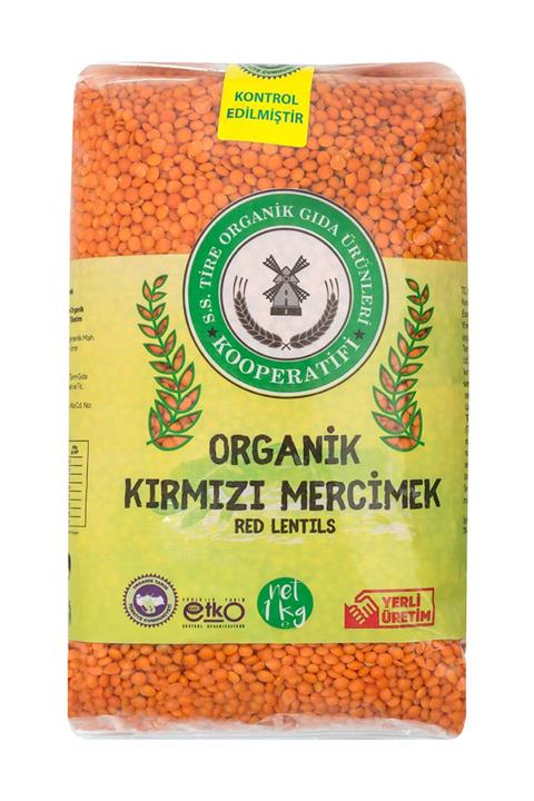Tire Tire Organik Kırmızı Mercimek 1Kg