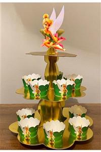 Okarttasarım Tinkerbell Cupcake Standı Ve 10 Adet Cupcake Sargısı