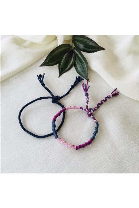 PEARL BEADS Couple Rasta Şans 2'li Ip Bileklik Set