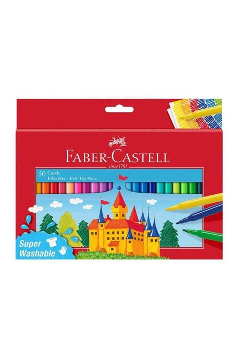 Faber Castell Yıkanabilir Keçeli Kalem 50'li 554204