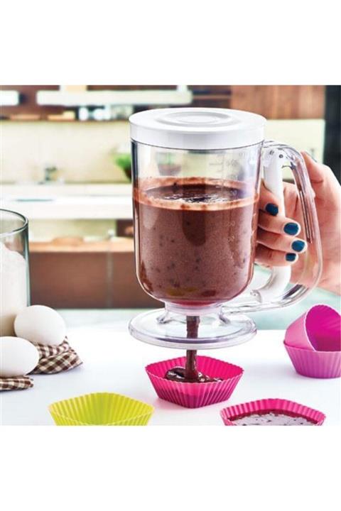 Emr züccaciye Emr Kapaklı Mikser Kabı - Pankek Hamur Porsiyonlayıcı 1 Lt.