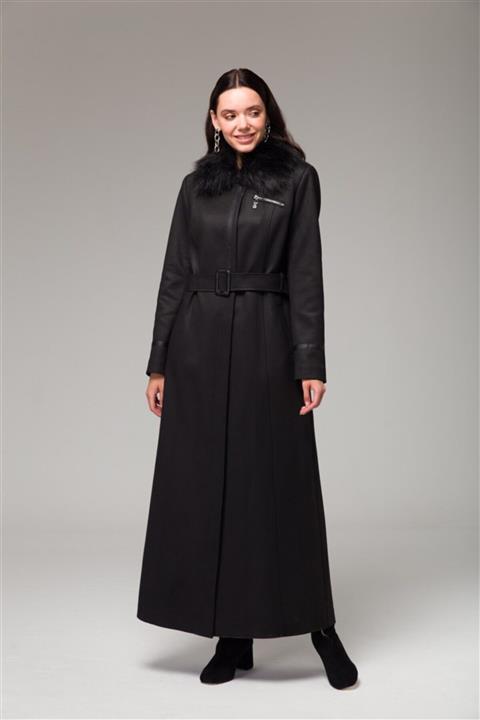 Olcay Çıkabilen Kürklü Düğme Kapamalı Süet Görünümlü Gabardin Pardesü Siyah 6244