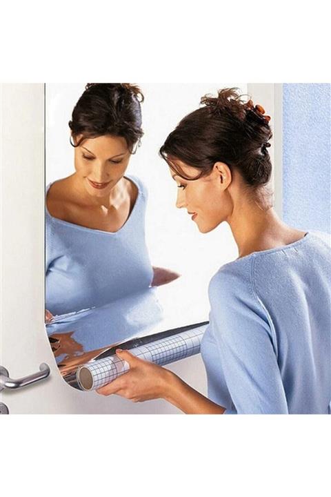 Yenimiyeni Yapışkanlı Folyo Ayna 100 X 50 Cm Dekoratif Folyo Kendinden Yapışkanlı