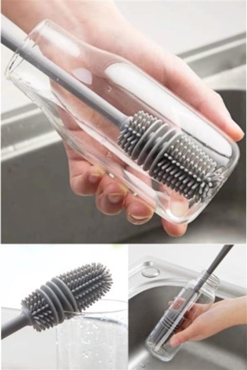 Kitchen Beauty Silikon Bardak Tabak Cam Şişe Fincan Yıkama Fırçası Çok Fonksiyonlu Bulaşık Temizleme Fırçası