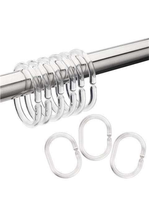 Prima Nova Perde Boru Halkası Plastik Şeffaf