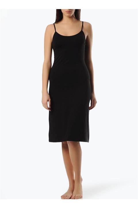 Kocabey Freshness Kadın Modal Siyah Askılı Jüpon Kombinezon