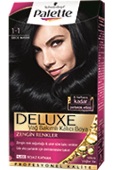 Palette Saç Boyası Deluxe 1 1 Gece Mavisi 50 ml 8690572780855