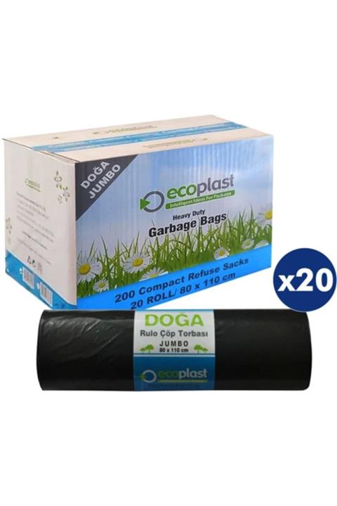ECOPLAST Doğa Jumbo Çöp Torbası 200 Lü